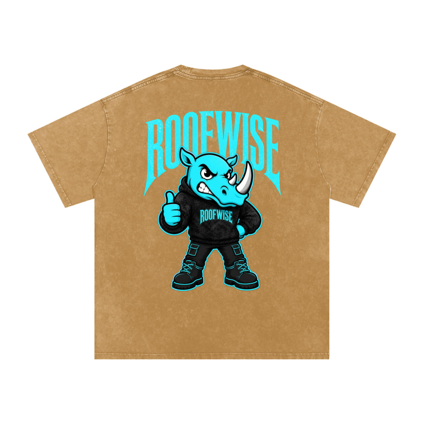 RW | After Hours Oversized Graphic Tee | Snow Wash | Neon Blue Edition