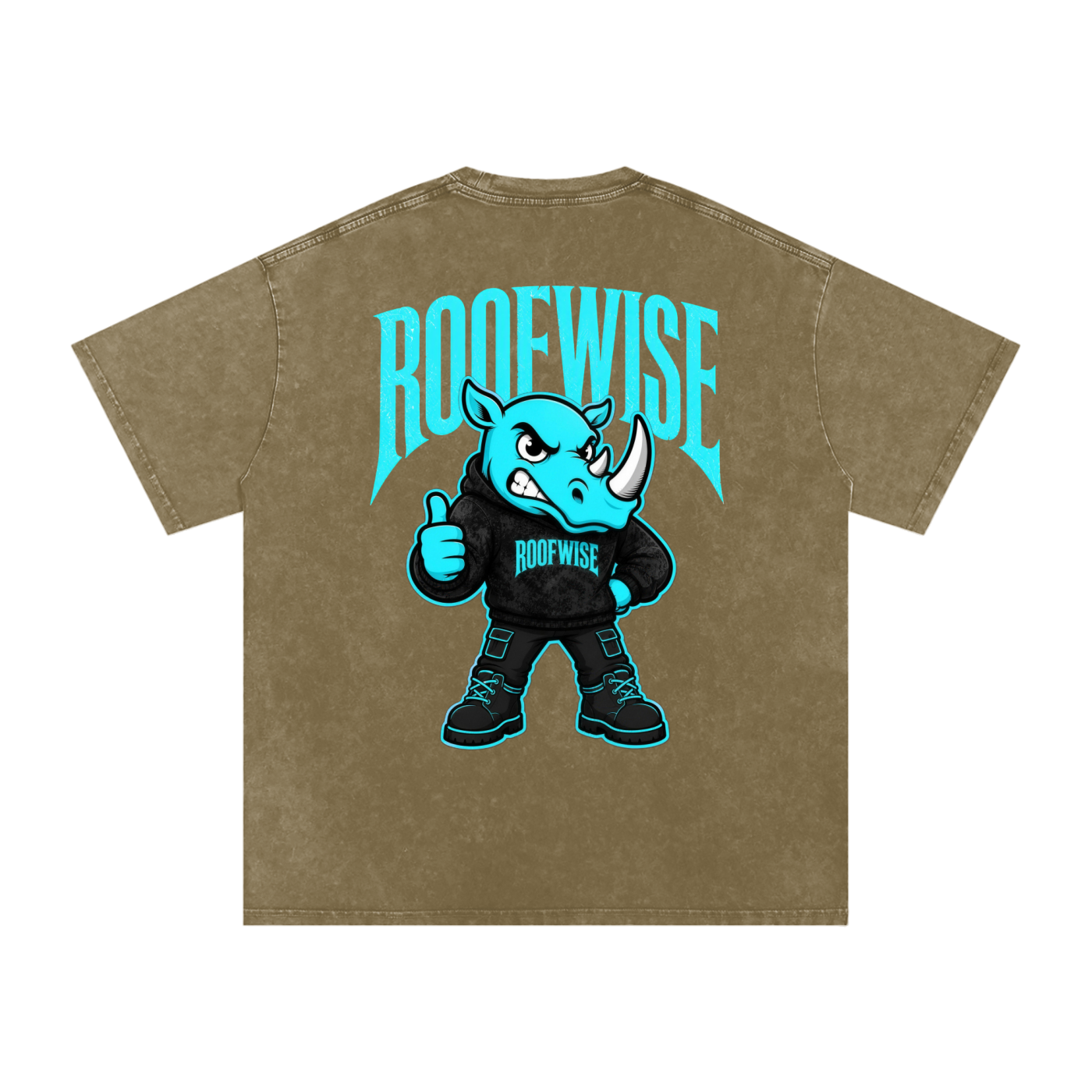 RW | After Hours Oversized Graphic Tee | Snow Wash | Neon Blue Edition