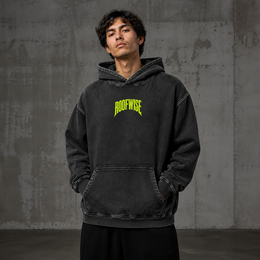 5:01 Biohazard Hoodie — black front model