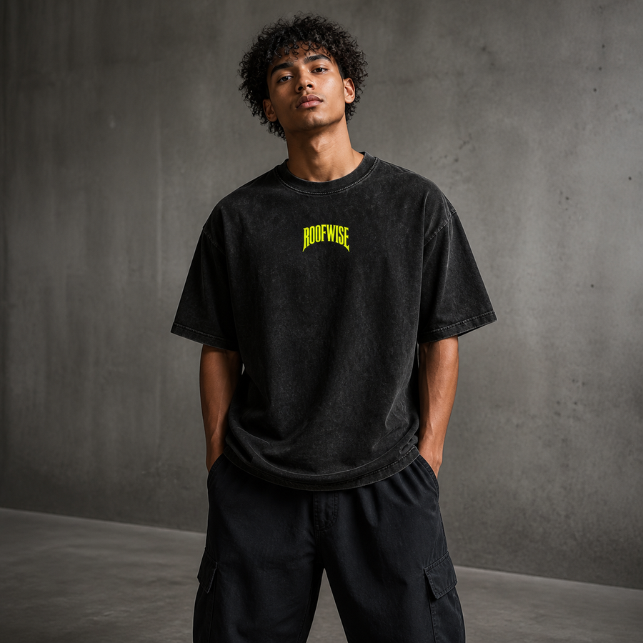 5:01 Biohazard Tee — black front model