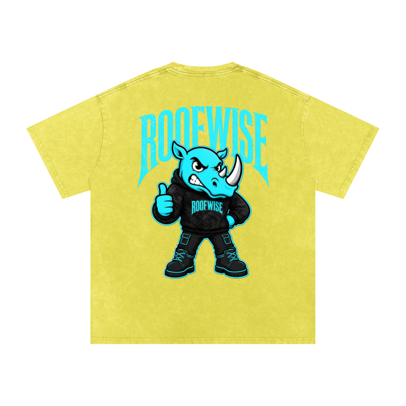 RW | After Hours Oversized Graphic Tee | Snow Wash | Neon Blue Edition