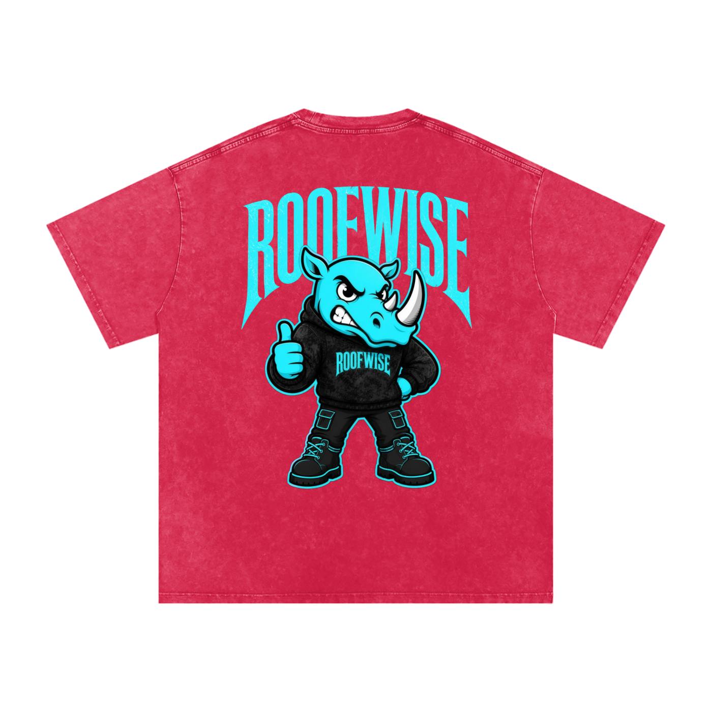 RW | After Hours Oversized Graphic Tee | Snow Wash | Neon Blue Edition