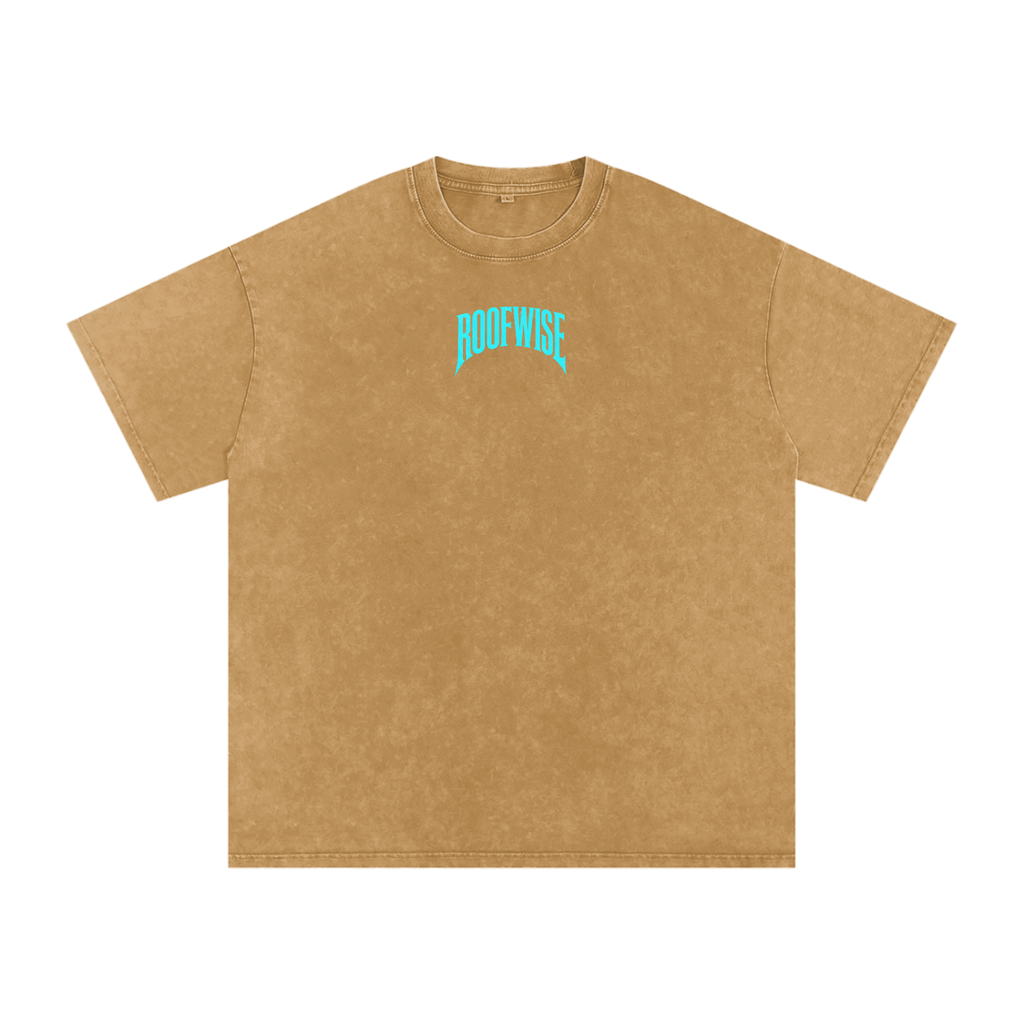 RW | After Hours Oversized Graphic Tee | Snow Wash | Neon Blue Edition