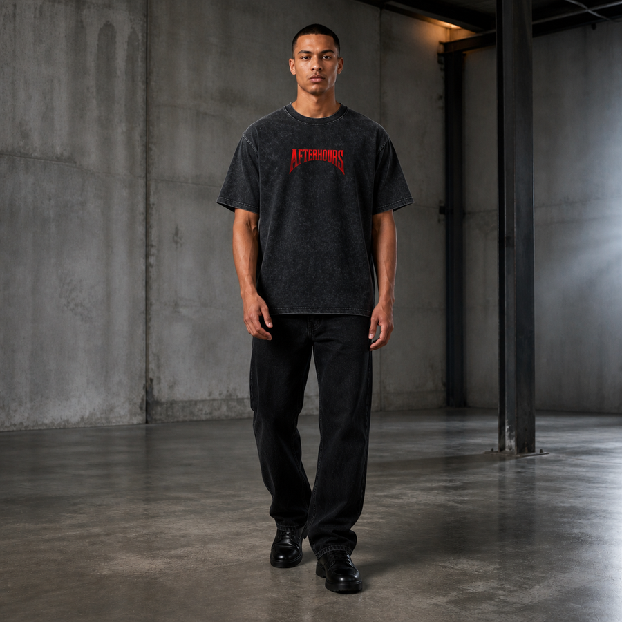 AFTRHRS 6:17 Rogue Tee — black front model